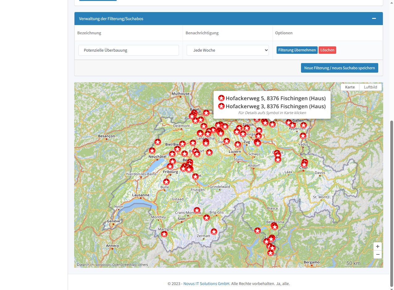 Potenzielle Überbauung
